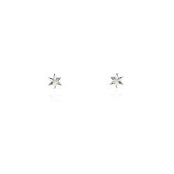 Silver Stars earrings handmade by Momocreatura in Sterling Silver 925