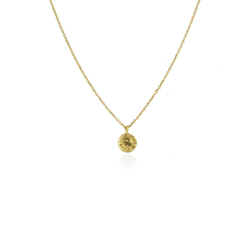 Gold vermeil full moon mini necklace by momocreatura