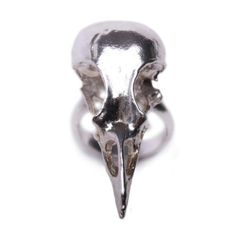 Sterling Silver Large bird skull ring