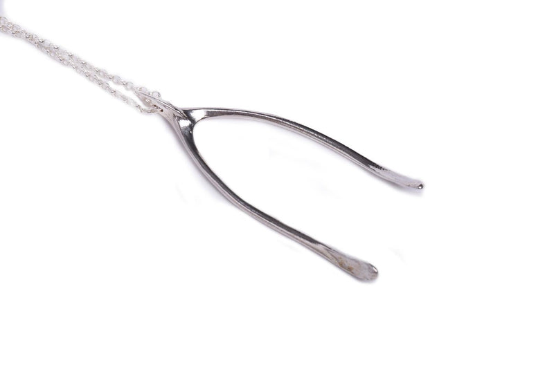 Handmade Sterling Silver Wishbone necklace by MISAN jewellery