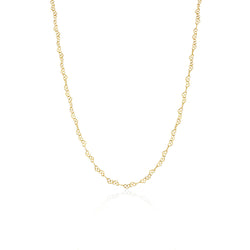 pretzel like hearts linked in a gold plated silver chain, by Momocreatura. Available at www.cuemars.com