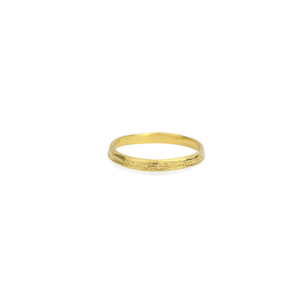 Moon Crater Ring 2.5mm - Gold Vermeil