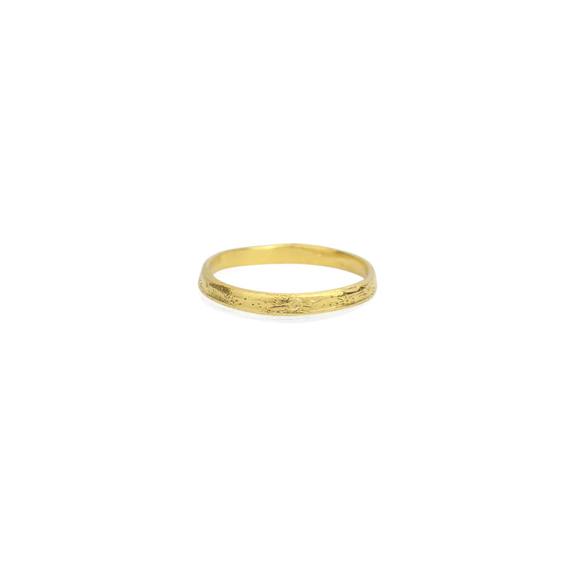 Moon Crater Ring 2.5mm - Gold Vermeil