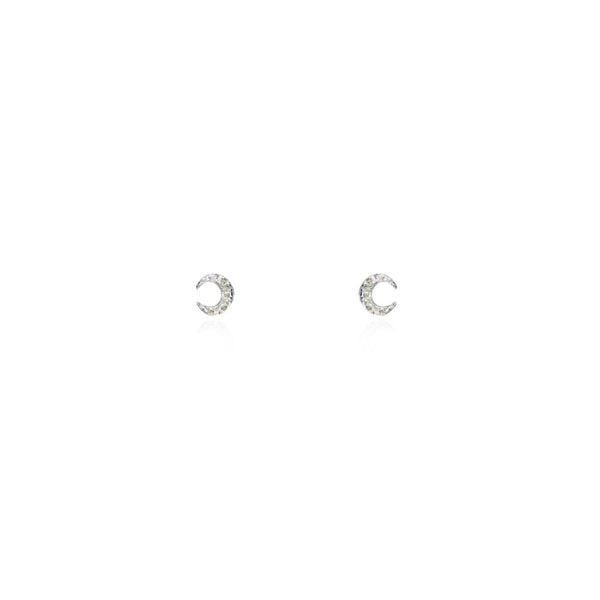 Sterling Silver Studs of the Crescent Moon
