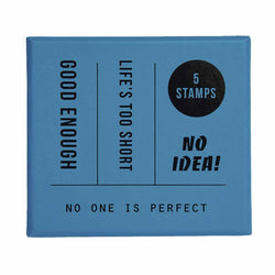 Box with 5 Motivational stamps to help brighten up your stationary or your life by The School of Life