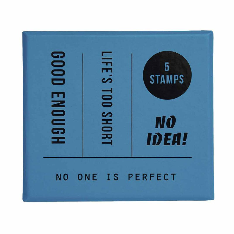 Box with 5 Motivational stamps to help brighten up your stationary or your life by The School of Life