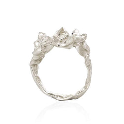 Silver and Herkimer diamond quartz Elegant Ring by Niza Huang from the Crush collection available at cuemars.com