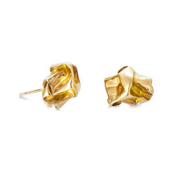 22ct gold plated chunky studs by Niza Huang from the Crush collection available at cuemars.com