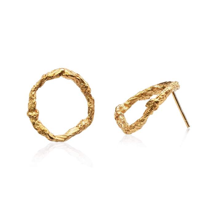 Illusion Circle Earrings - Gold