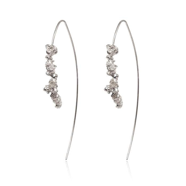 handcrafted sterling silver statement earrings hook hoops by niza huang