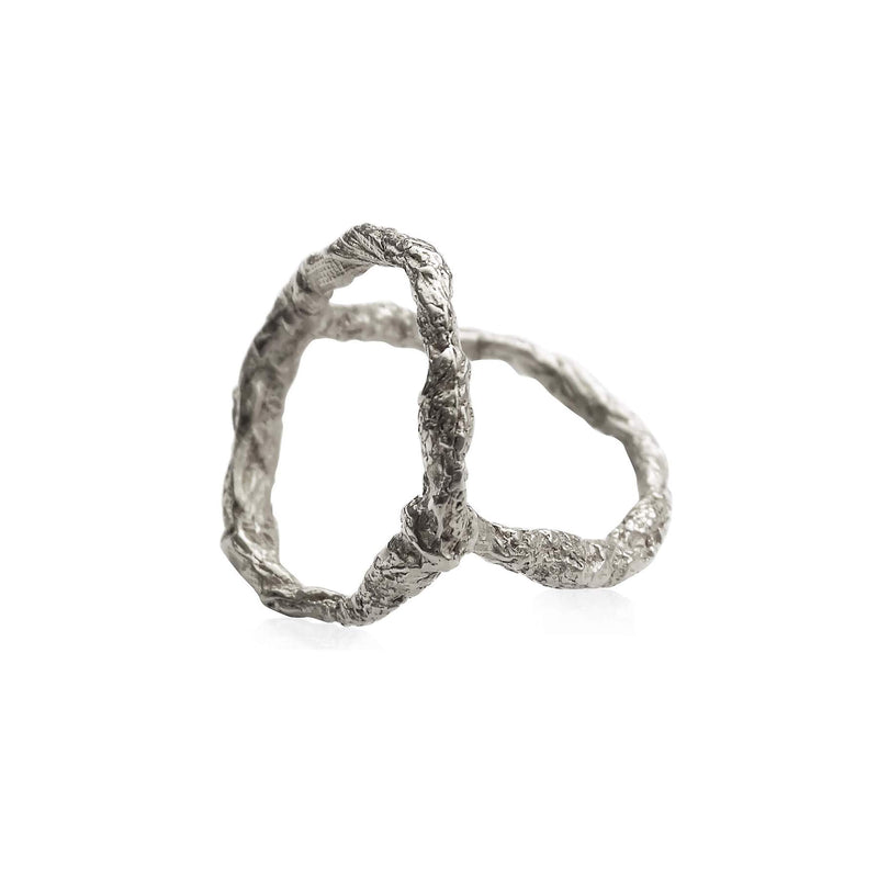 Niza Huang handmade solid sterling silver Siska geometric statement ring