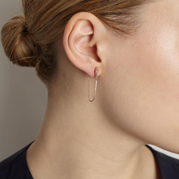 22ct gold plated chain earrings by Niza Huang from the Illusion collection available at cuemars.com