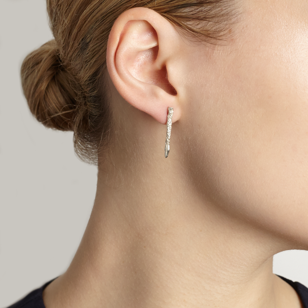 Silver Illusion Stick Studs earrings by Niza Huang from the Illusion collection available at cuemars.com