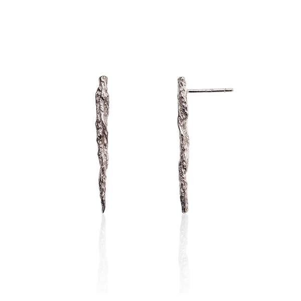 Silver Illusion Stick Studs earrings by Niza Huang from the Illusion collection available at cuemars.com