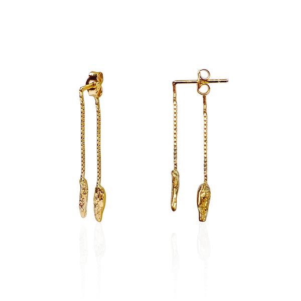 22ct gold plated tinkling earrings by Niza Huang from the Illusion collection available at cuemars.com