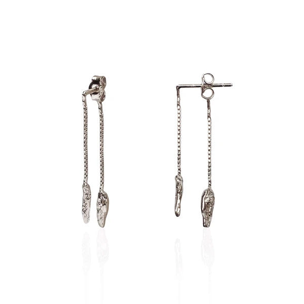 Silver tinkling earrings by Niza Huang from the Illusion collection available at cuemars.com