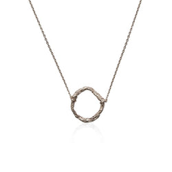geometric circle silver necklace by niza huang