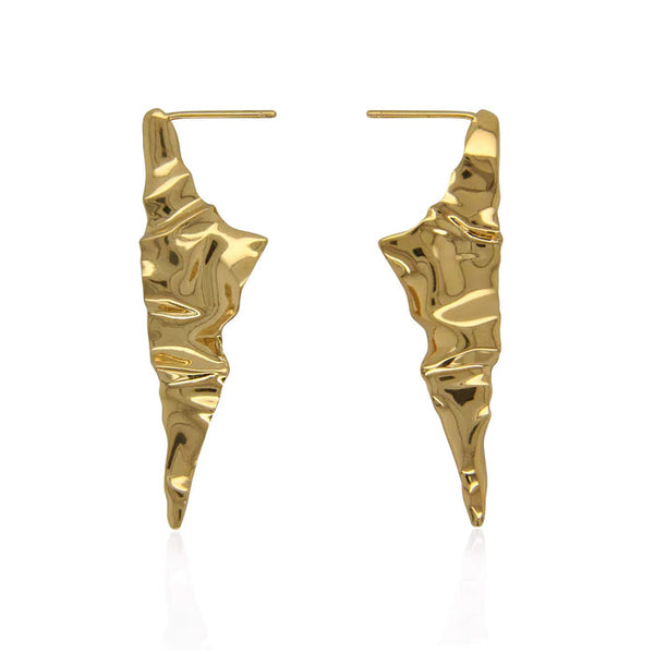 pointed earrings gold plated silver by Niza Huang, available at www.cuemars.com