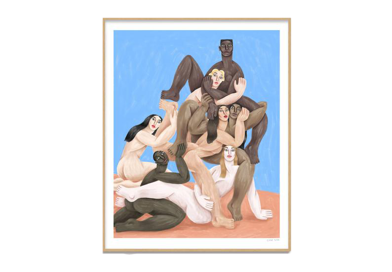Picture of Pagan Heaven, a limited edition screen print by French artist Cépé available now at cuemars.com