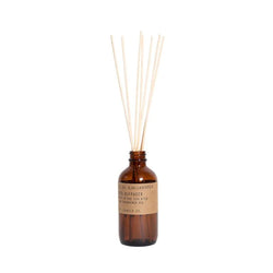 reed diffuser in amber glass jar by PF Candle Co. Number 35 Ojail Lavender is available at www.cuemars.com