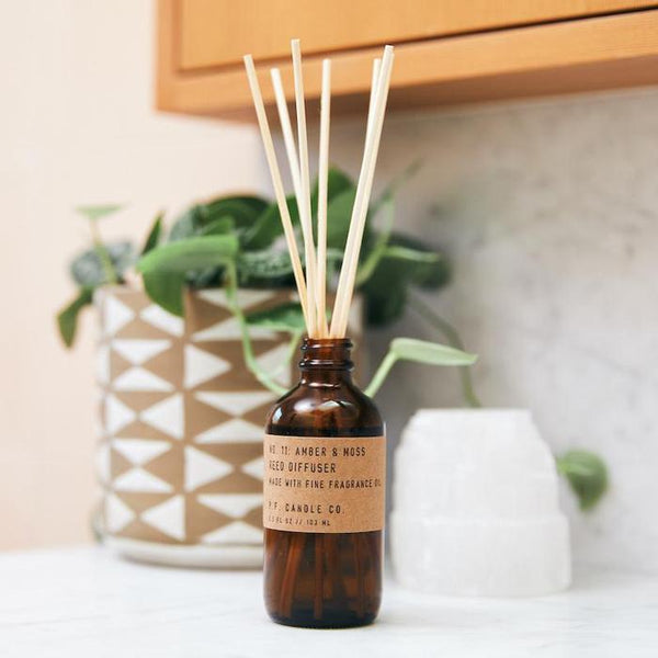 PF Candle Co Reed Diffuser Amber & Moss available at cuemars.com