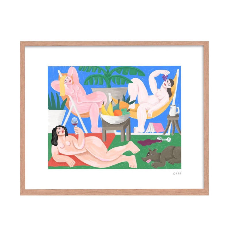 Picture of “Picnic”, a digital illustration made by French designer Cédric Pierre-Bez, also known as Cépé available now at cuemars.com