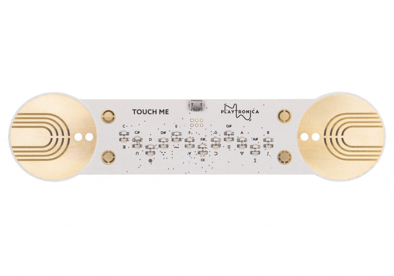 TouchMe by Playtronica. MIDI controller to enable interactive audio and connect to device. Available at Cuemars