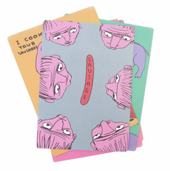 Pack of Illustrated Snap Cards by David Shrigley. Available at Cuemars London.