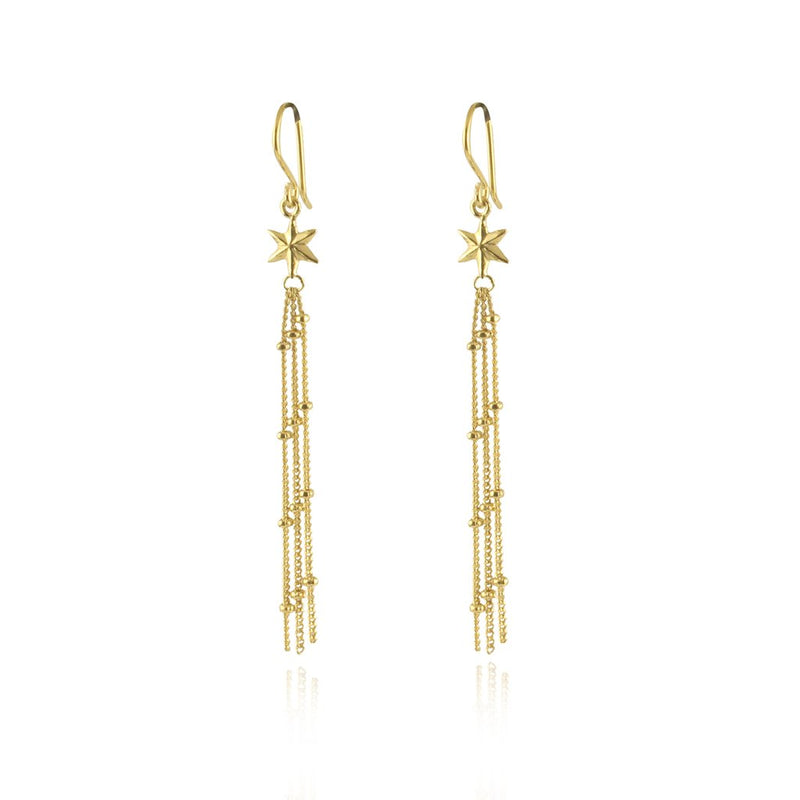 22ct gold plated Silver Shooting Stars earrings by Momocreatura