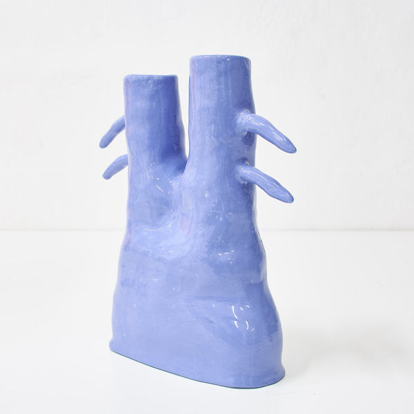 Siup Studio - Handmade Blue ceramic vase - Whisker vase