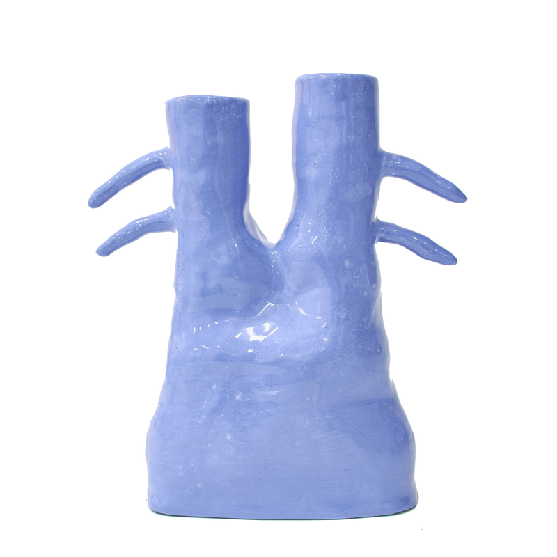 Siup Studio - Handmade Blue ceramic vase - Whisker vase