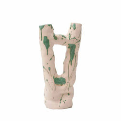 Pink and green Pollock inspired Ceramic Vase by Polish designers Siup Studio