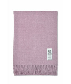 picture of handmade super soft baby alpaca throw by so cosy in chalk pink melange available online and at the store