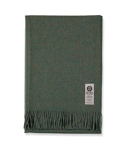 picture of handmade super soft baby alpaca throw by so cosy in olive green available online and at the store