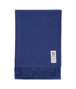 picture of handmade super soft baby alpaca throw by so cosy in ribbon blue available online and at the store