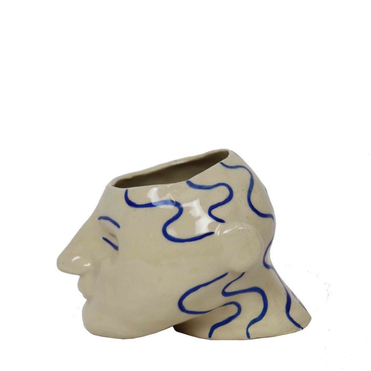 product picture of handmade head pottery planter by Sophie Alda for Cuemars