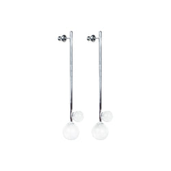 Handmade statement pendants in sterling silver  with 4 rock crystal spheres