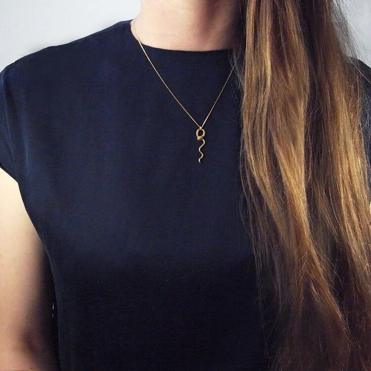 handmade gold plated necklace by momocreatura