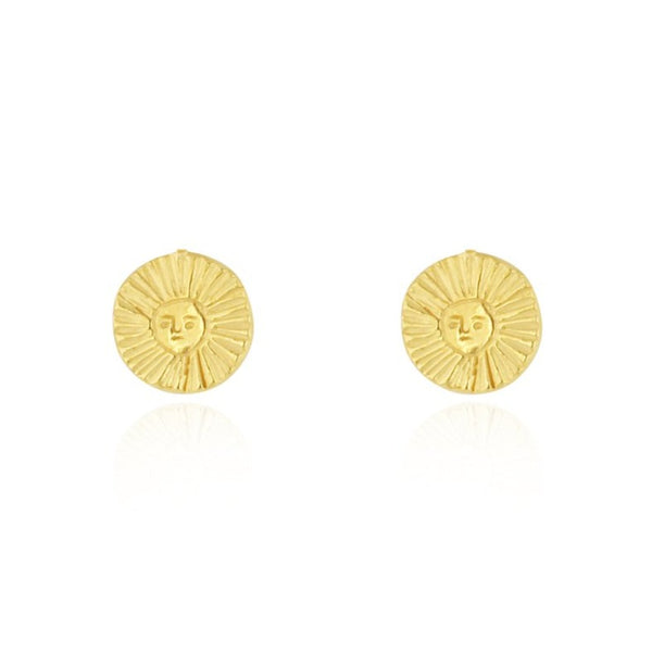 23ct gold plated Silver Sun earrings by Momocreatura