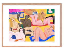Picture of The Beach, an art print made and signed by French Artist Cépé, now available at cuemars.com