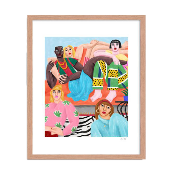 Picture of “The Coloc”, an Art Print made by French designer Cédric Pierre-Bez, also known as Cé Pé available at cuemars.com