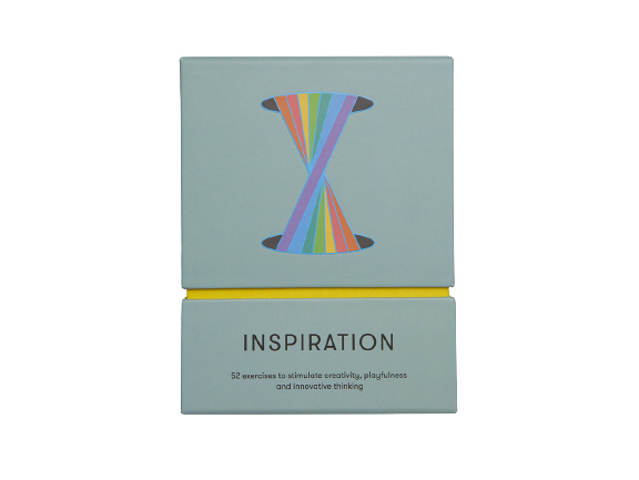 Inspiration card set by the School of Life with 52 exercises to stimulate creativity. Available at cuemars.com