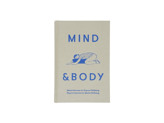 Beige book cover with blue writing stating Mind & Body by The School of Life. Available at cuemars.com