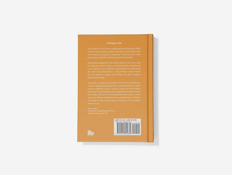 Book cover by The School of Life called A Simpler Life, available at cuemars.com