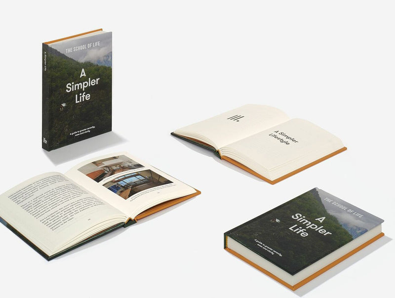 Book cover by The School of Life called A Simpler Life, available at cuemars.com