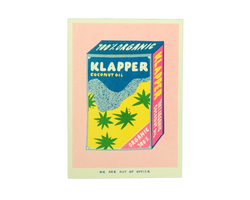 we-are-out-of-office-Klapper-organic-coconut-oil-Risograph-Print-cuemars