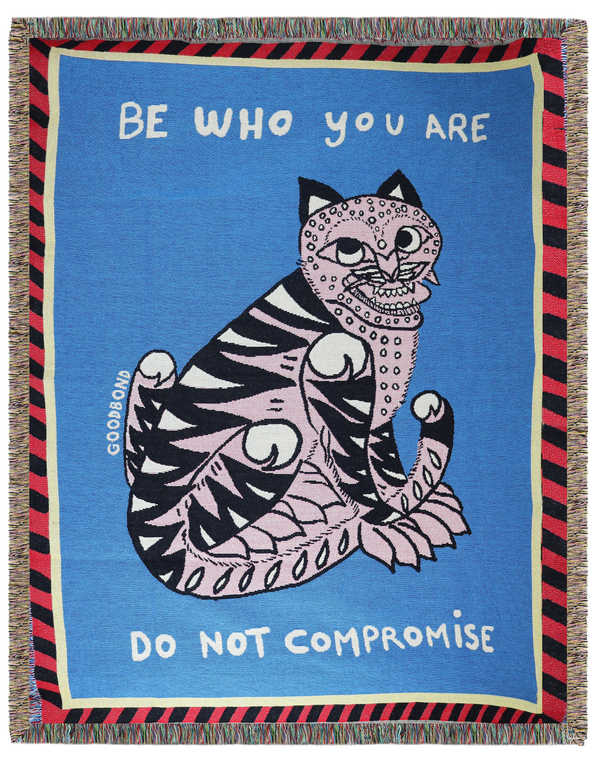 woven-cotton-throw-goodbond-blue-cat--throw-cuemars