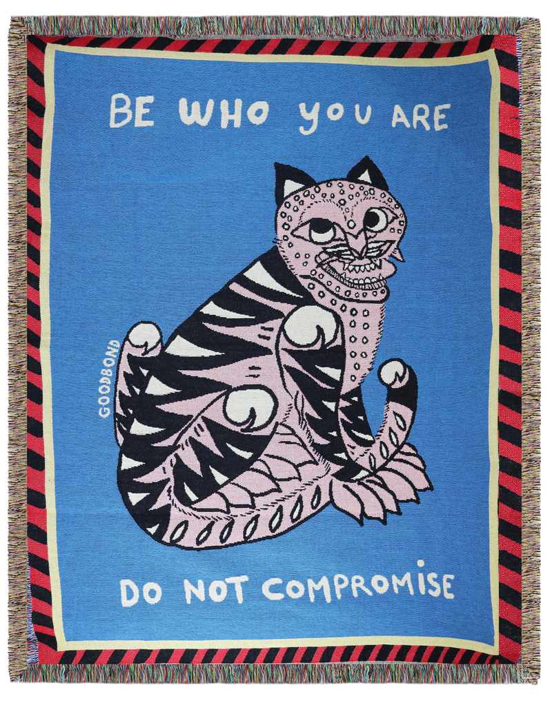 woven-cotton-throw-goodbond-blue-cat--throw-cuemars